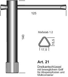 Dreikant-Schlüssel GAH Alberts