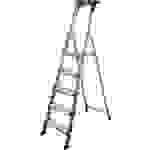 Krause 126443 Aluminium Stufen-Stehleiter Arbeitshöhe (max.): 3.25m Silber DIN EN 131 5.8kg