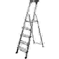 Krause 126443 Aluminium Stufen-Stehleiter Arbeitshöhe (max.): 3.25m Silber DIN EN 131 5.8kg