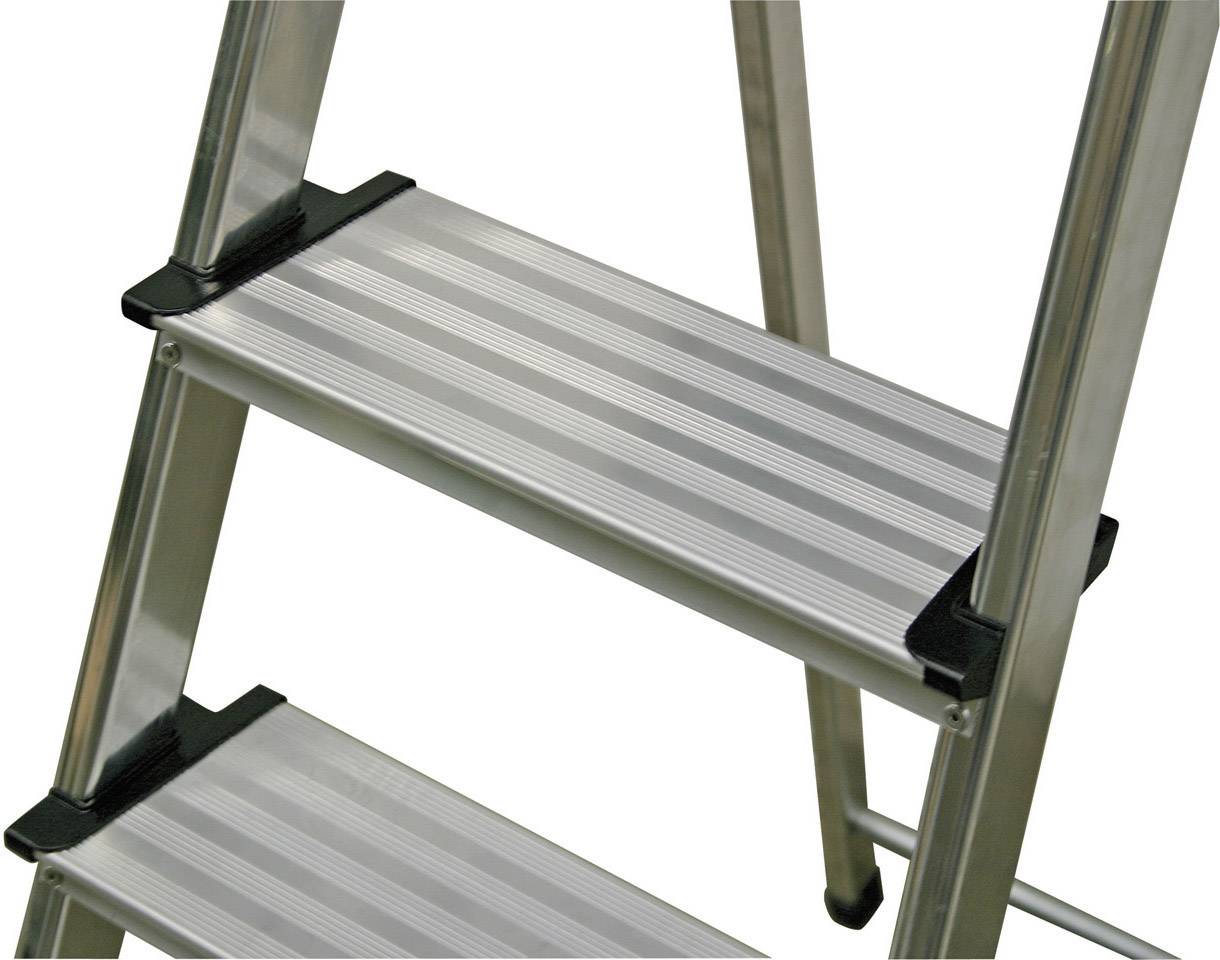 Krause 126450 Aluminium Stufen-Stehleiter Arbeitshöhe (max.): 3.50m Silber DIN EN 131 6.8kg