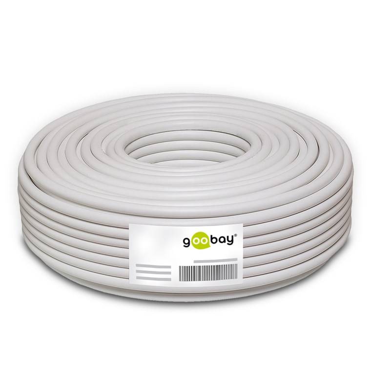 goobay Lautsprecherkabel Transparent CCA 100 m Spule, Querschnitt 2 x 4,0 mm²
