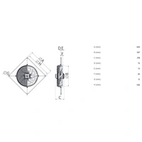 Axial Wandventilator A-E 504 M IP54 - 42316 Axial Wandventilator A-E 504 M IP54 - 42316