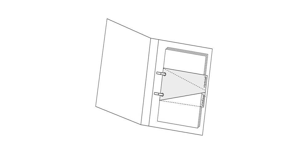 Trapeztrennstreifen 230x120mm 190g/qm orange