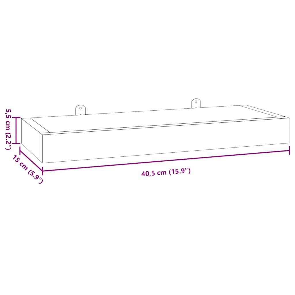 vidaXL Wandregale 2 Stk. 40x15x4 cm Massivholz Teak