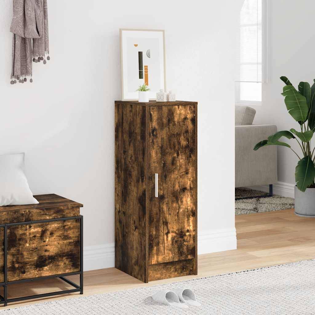 vidaXL Schuhregal Räuchereiche 32x35x92 cm Holzwerkstoff
