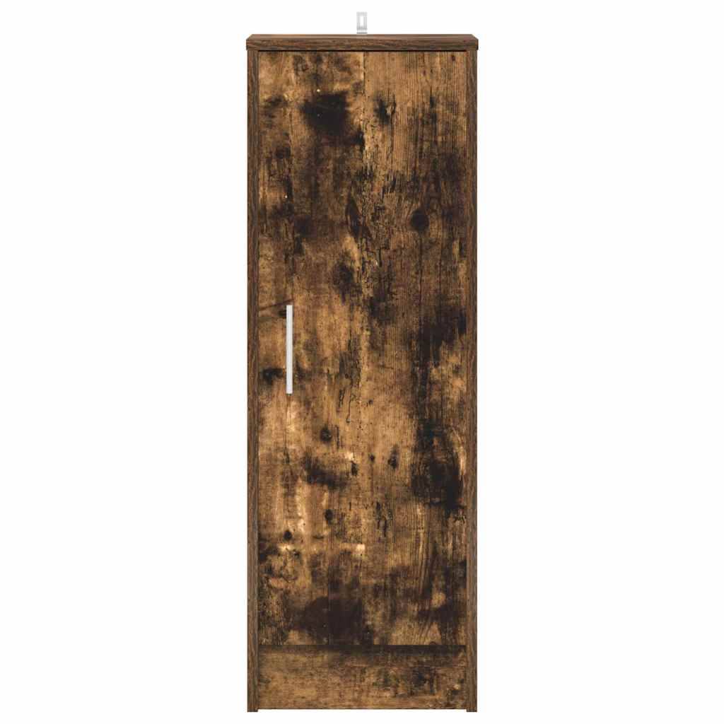 vidaXL Schuhregal Räuchereiche 32x35x92 cm Holzwerkstoff