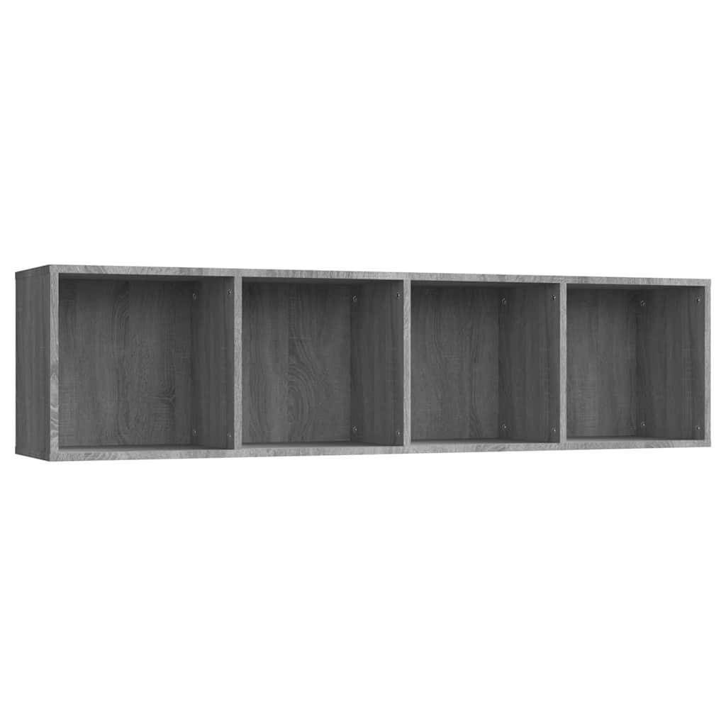vidaXL Bücherschrank/TV-Schrank Grau Sonoma 143x30x36cm Holzwerkstoff