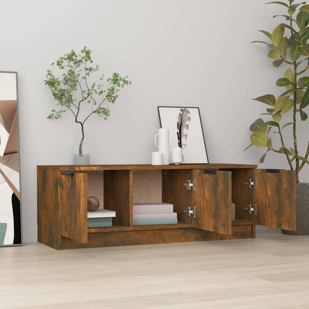 vidaXL TV-Schrank Räuchereiche 102x35x36,5 cm Holzwerkstoff