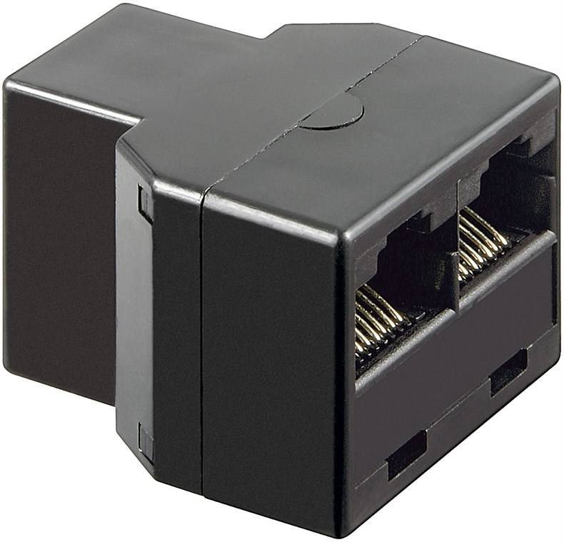 Goobay ISDN-T-Adapter RJ45-Buchse (8P8C) > 2x RJ45-Buchse (8P8C) Schwarz