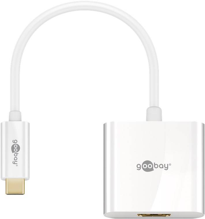 Goobay USB-C™-Adapter HDMI, weiß USB-C™-Stecker > HDMI™-Buchse (Typ A) Weiß