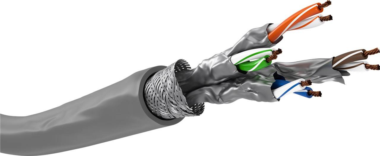 Goobay CAT 6A Netzwerkkabel S/FTP / Kupfer Twisted Pair / 500 MHz LAN Ethernet Kabel halogenfrei / Grau / 50m