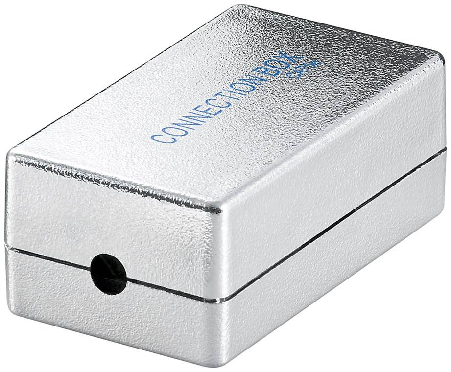 Goobay Netzwerk Verbindungs-/Anschlussbox CAT 5e (100 MHz), STP Zur Verbindung von 2x LAN-Kabeln, geschirmt, Klemmleiste