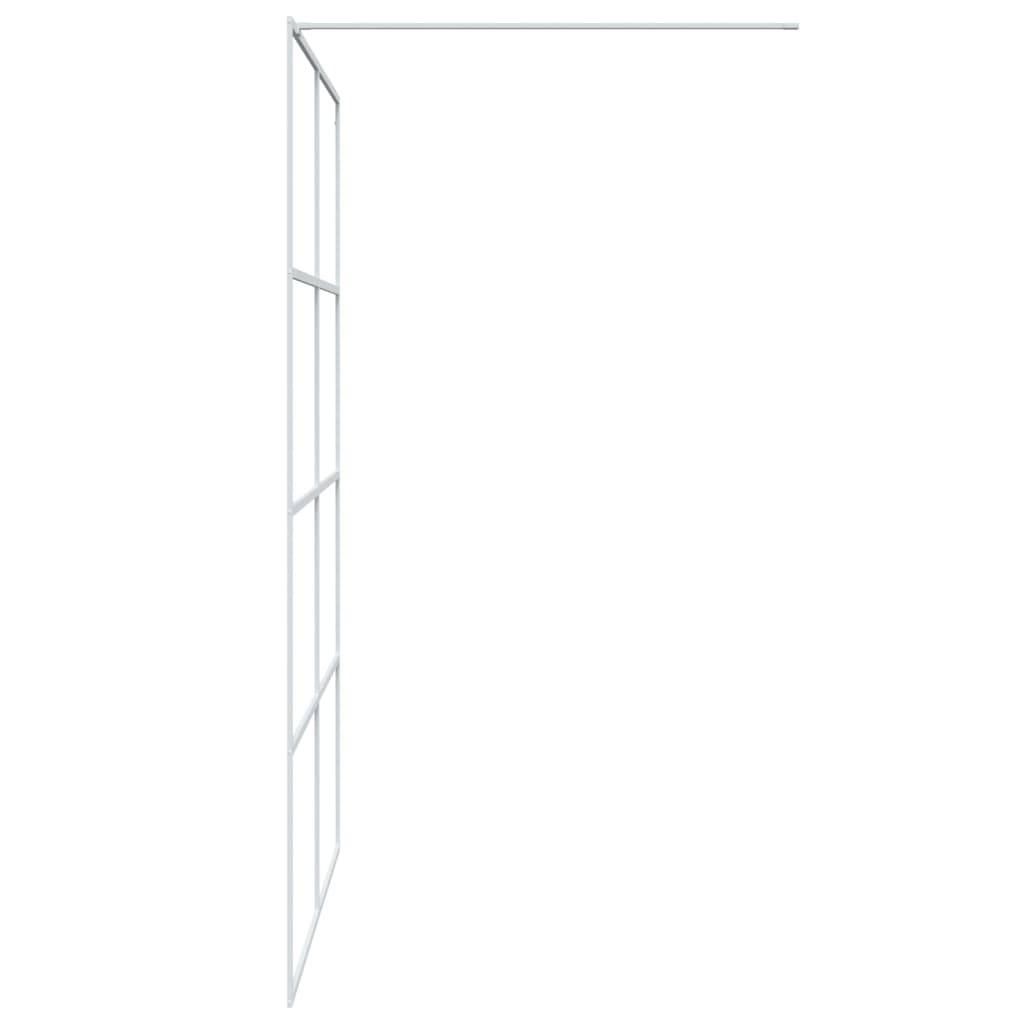 vidaXL Duschwand für Begehbare Dusche Weiß 140x195 cm ESG-Klarglas