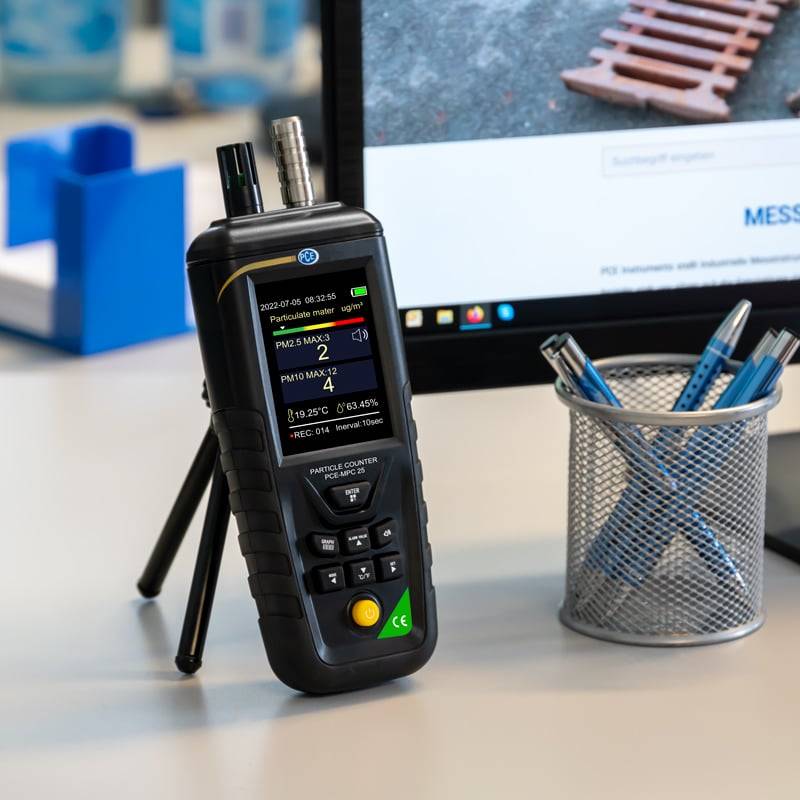 PCE Instruments Partikelzähler PCE-MPC 25 |orientierende Messung |Datenlogger |max.(=) 1000 µg/m³ |Massenkonzentration