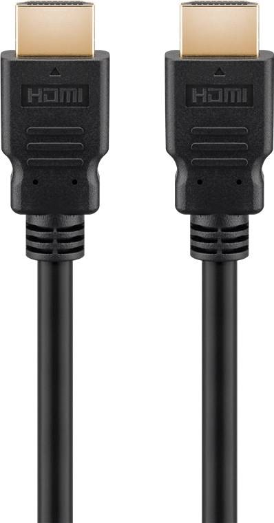 Goobay 58263 Ultra High Speed HDMI Kabel Ethernet UHD 8K @ 60 Hz Kupfer zertifiziert HDMI Anschlusskabel Schwarz 1m