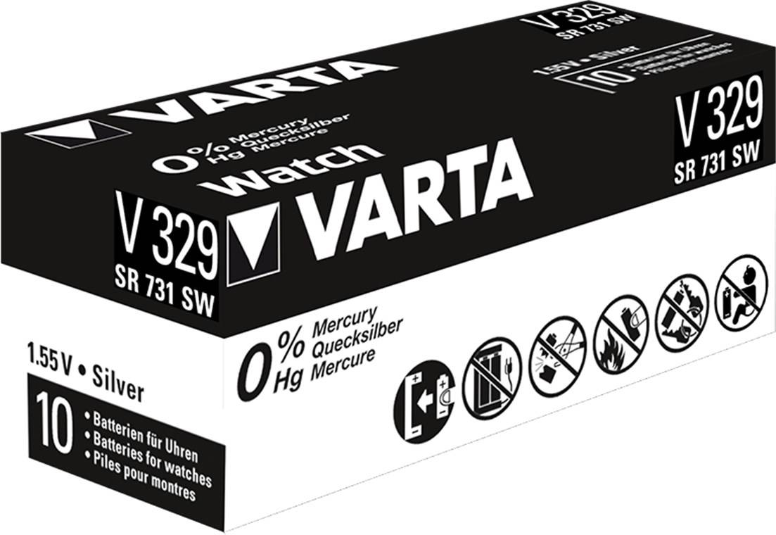 Varta Knopfzelle 329 1.55 V 1 St. 37 mAh Silberoxid SILVER Coin V329/SR731 NaBli 1