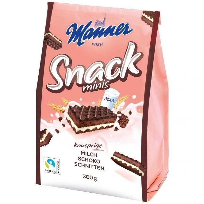 Manner Snack Minis Milch Schoko Schnitten 300g Inhalt: 300g