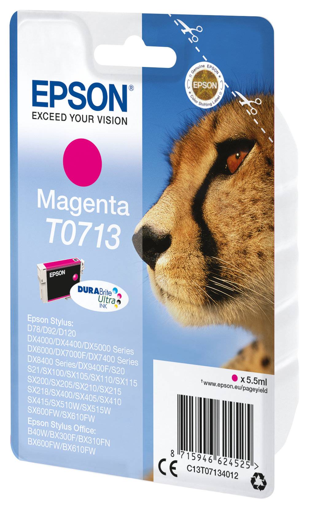 Epson Druckerpatrone T0713 Original Magenta C13T07134012