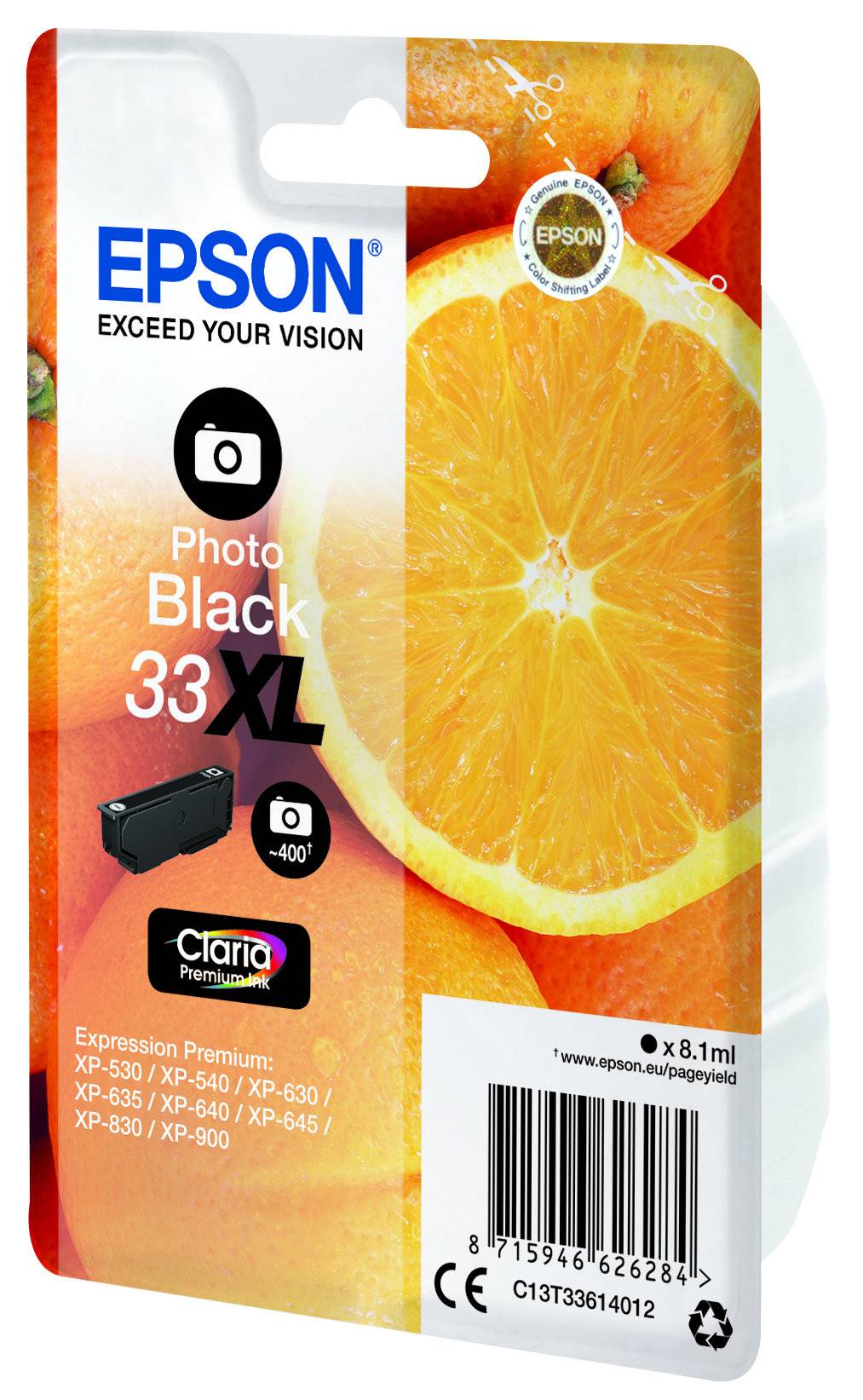 Epson Druckerpatrone T3361, 33XL Original Foto Schwarz C13T33614012