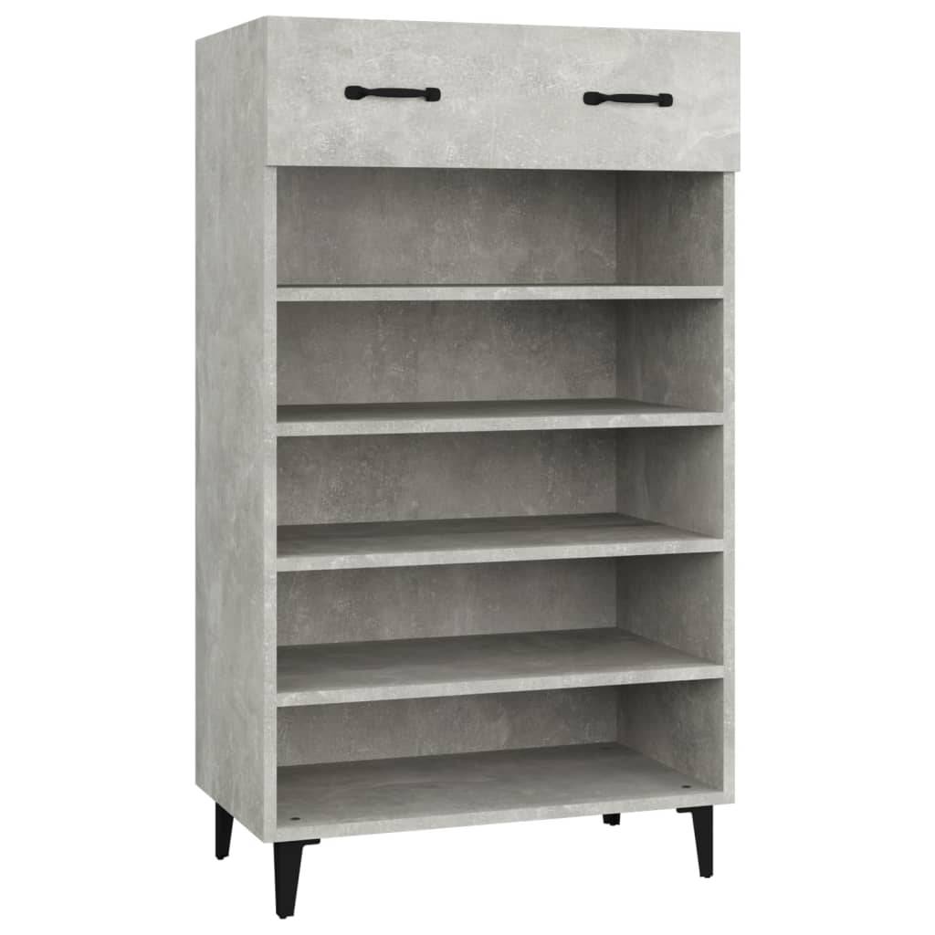 vidaXL Schuhschrank Betongrau 60x35x105 cm Holzwerkstoff