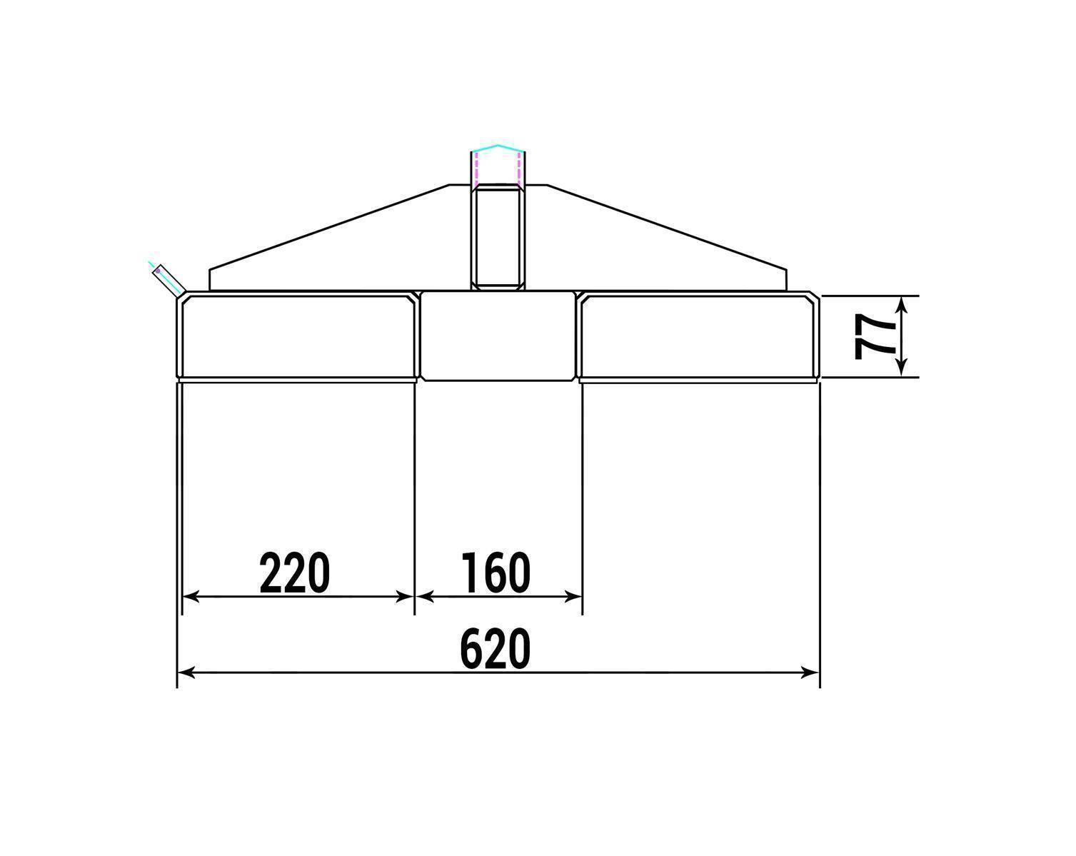 Kranarm für Gabelstapler, Länge 1390 mm, Traglast 350-1000 kg, starr, Neigung 25