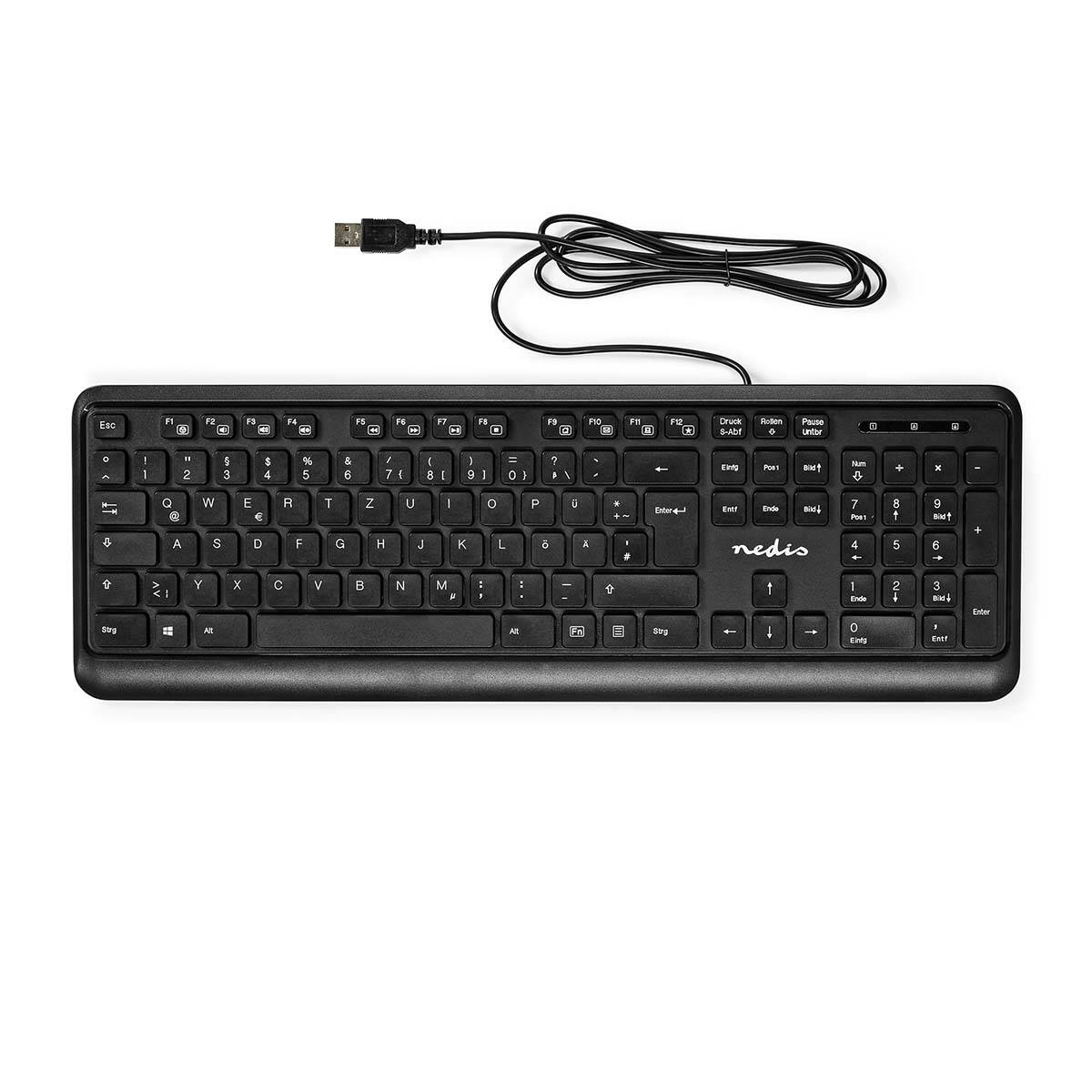 KBMU200BKDE - Volle Größe (100%) - USB - Membran Key Switch - QWERTZ - Schwarz