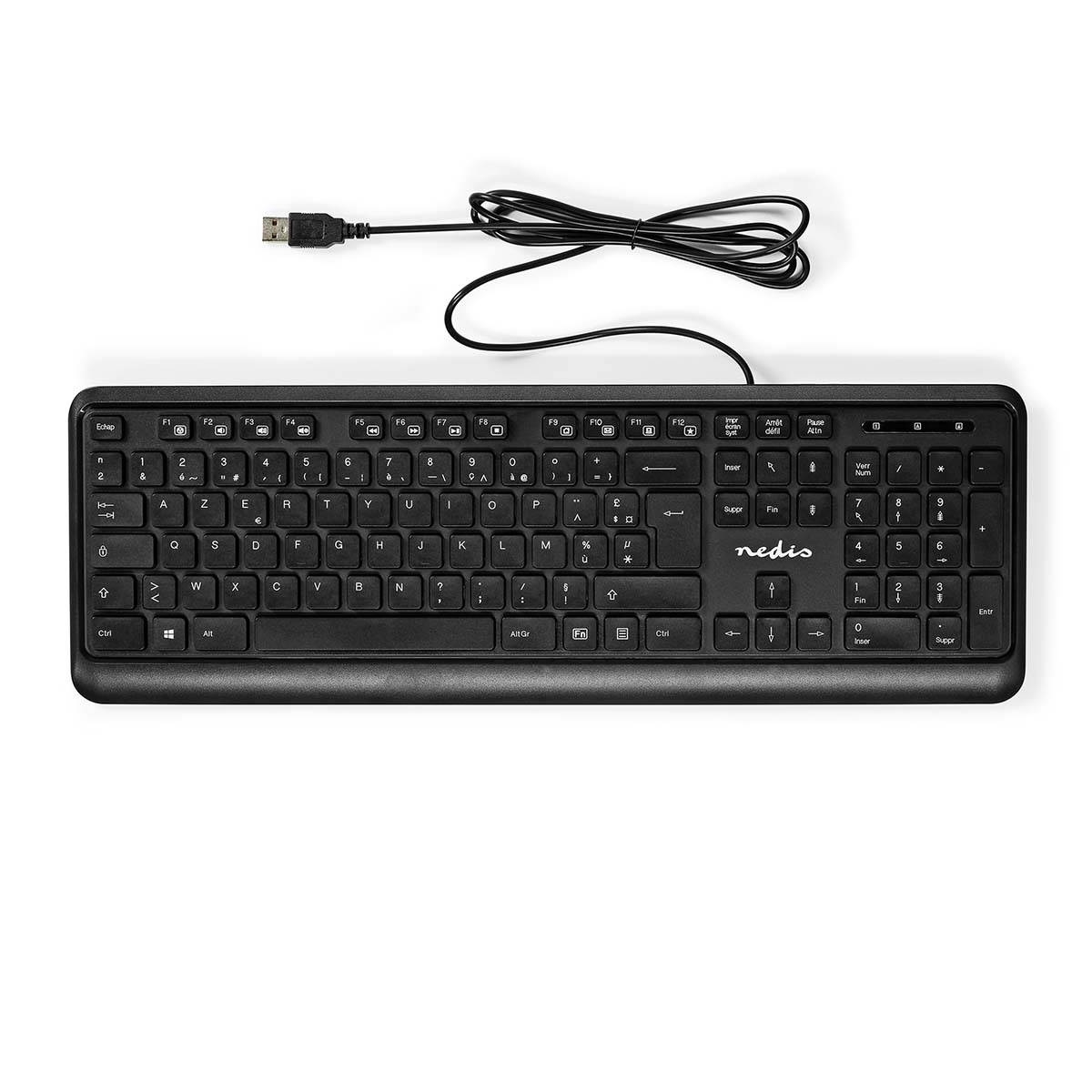 KBMU200BKFR - Volle Größe (100%) - USB - Membran Key Switch - AZERTY - Schwarz