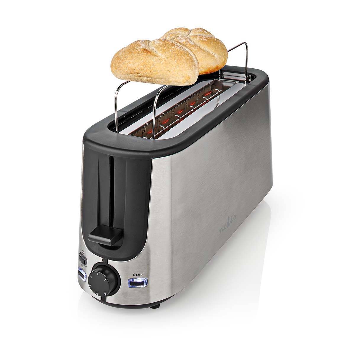 Nedis Toaster | KABT310EAL | Aluminium