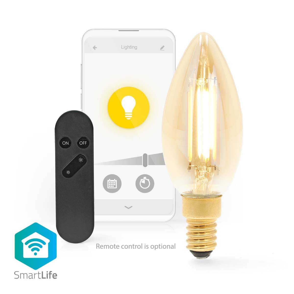Nedis SmartLife LED Filament Lampe | WIFILRF10C37 | Weiss