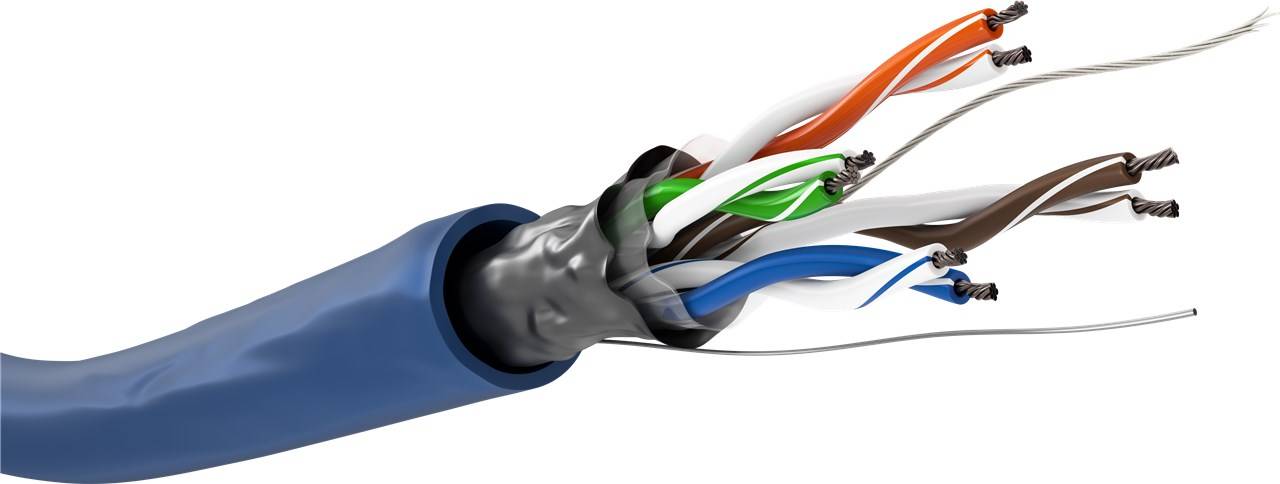 Goobay 93265 CAT 5e Netzwerkkabel F/UTP / CCA Twisted Pair / 100 MHz LAN Kabel / Ethernet Verlegekabel / Blau / 100m