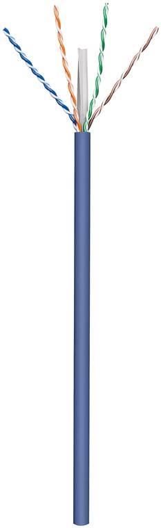 Goobay 96092 CAT 6A Netzwerkkabel U/UTP / Kupfer Twisted Pair / 500 MHz LAN Ethernet Kabel halogenfrei ECA / Blau / 50m