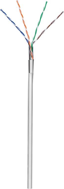 goobay Netzwerk Verlegekabel Cat 5e F/UTP Foliengeschirmt grau 100 m