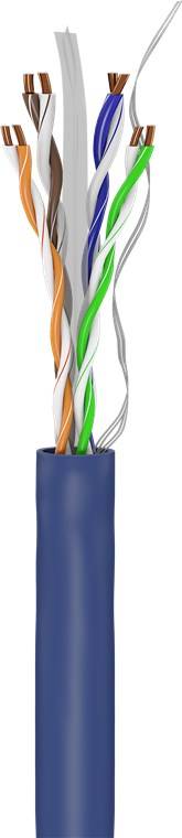 Goobay 96097 CAT 6A Netzwerkkabel U/UTP / Kupfer Twisted Pair / 500 MHz LAN Ethernet Kabel halogenfrei ECA / Blau / 305m