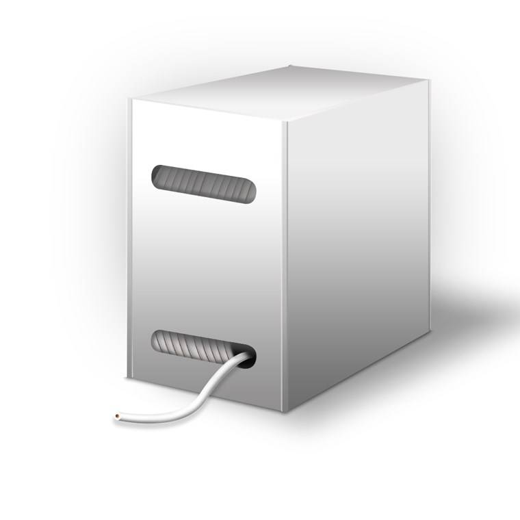 Goobay 68709 CAT 5e Netzwerkkabel SF/UTP / CCA Twisted Pair / 100 MHz LAN Kabel / Ethernet Verlegekabel / Grau / 100m