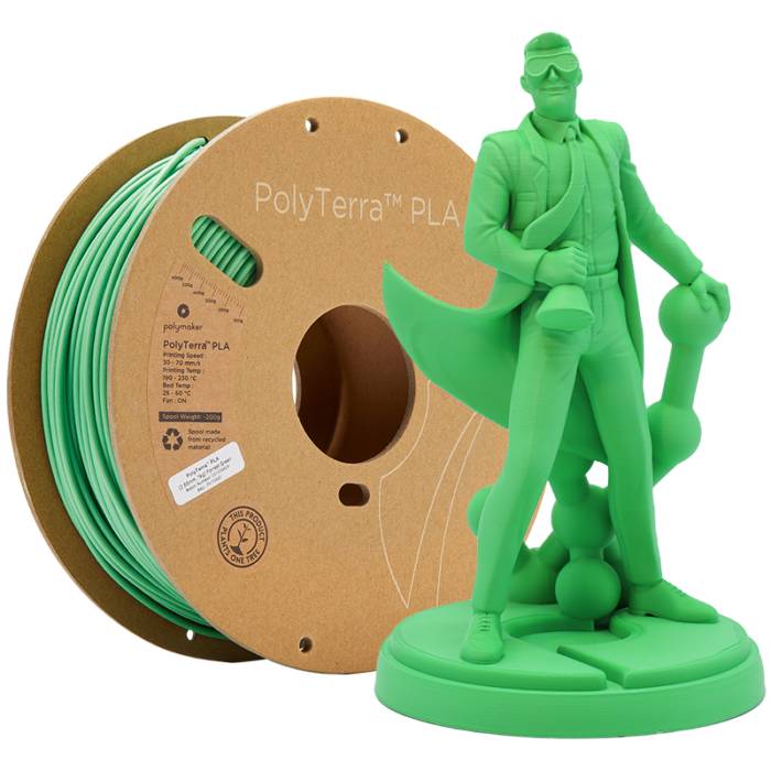 Polymaker 70846 PolyTerra PLA Filament PLA geringerer Kunststoffgehalt 1.75mm 1000g Grün (matt) 1St.
