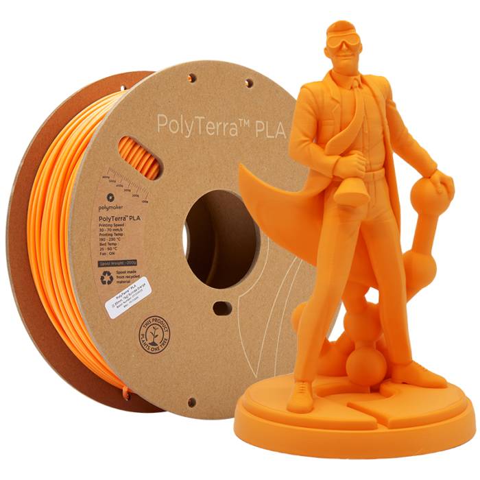 Polymaker 70848 PolyTerra PLA Filament PLA geringerer Kunststoffgehalt 1.75 mm 1000 g Orange (matt) 1 St.