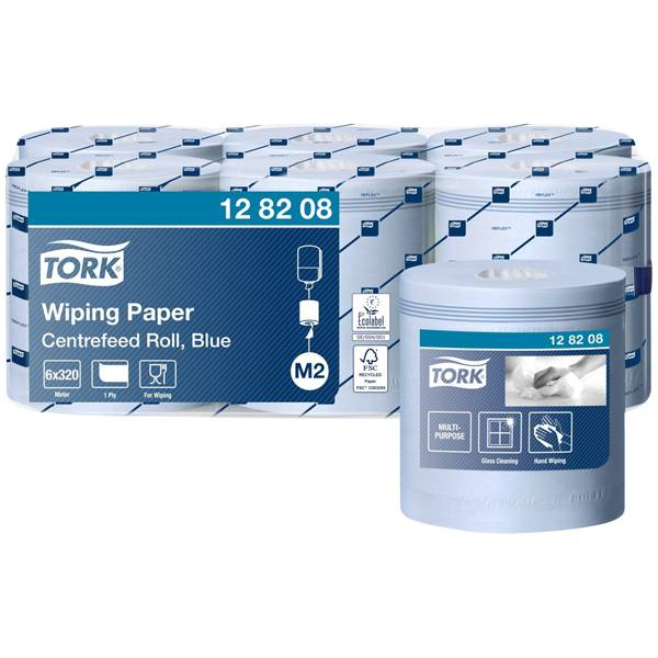 Tork Advanced Wischtuch 415 21 cm 1-Lagig blau, 320 m 1 Karton = 6 Rollen