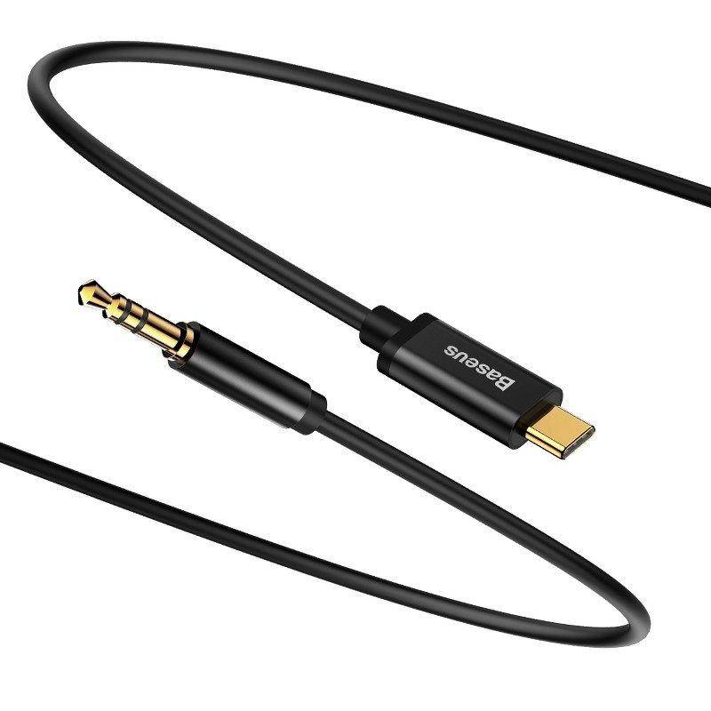 Baseus Yiven Audiokabel USB-C auf Miniklinke 3,5mm, 1.2m (Schwarz)