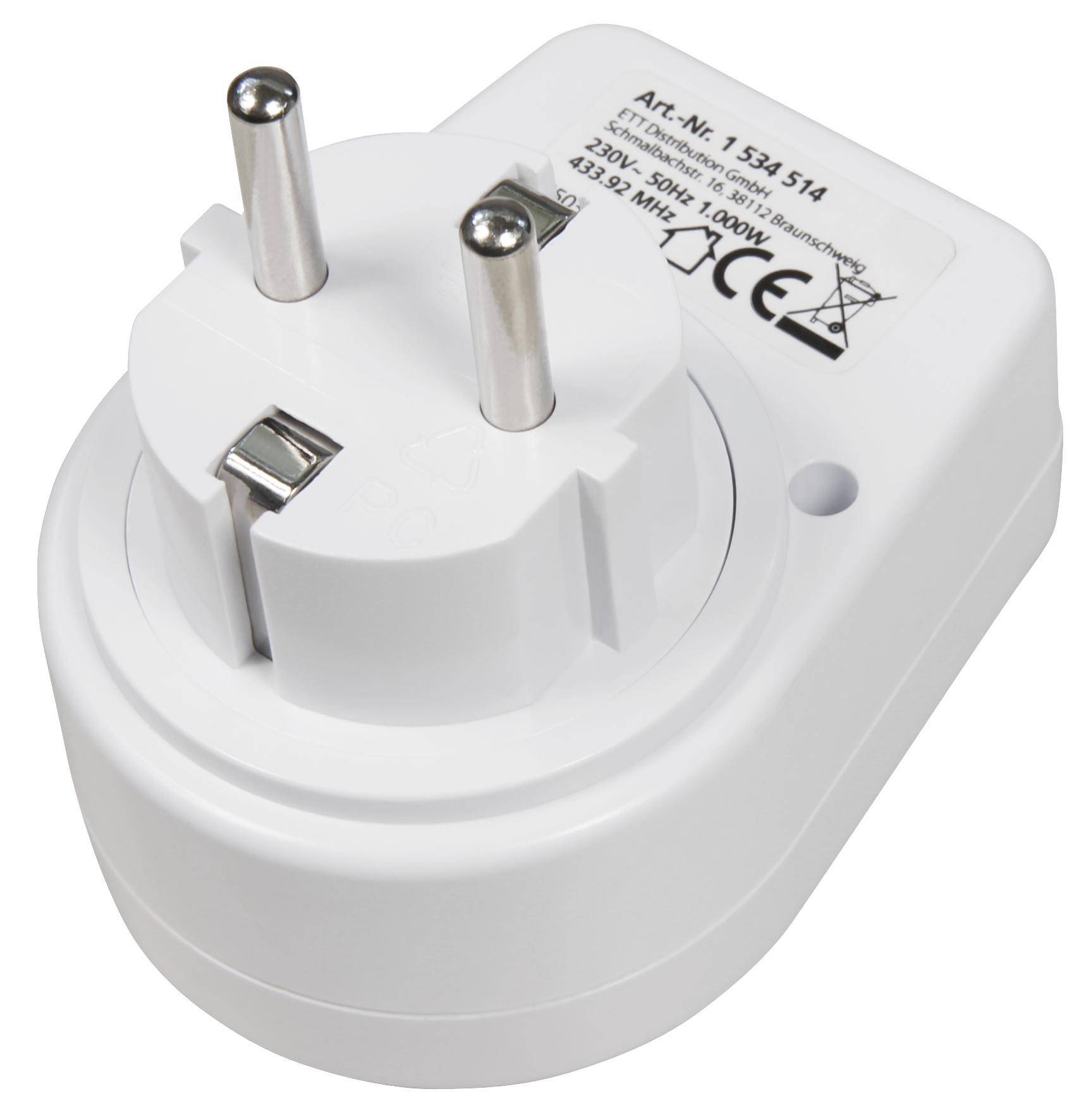 McPower Comfort, Funksteckdosen-Set, 3 Steckdosen + 1 Fernbedienung