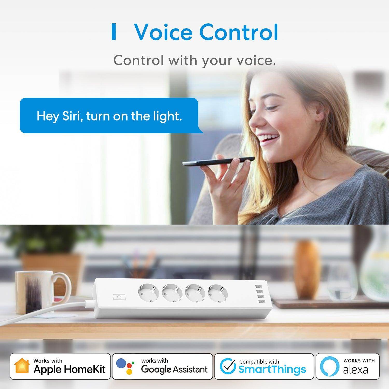 Meross Smart WiFi Steckdosenleiste: 4 Steckplätze und USB-Ports für flexible Smart-Home Steuerung