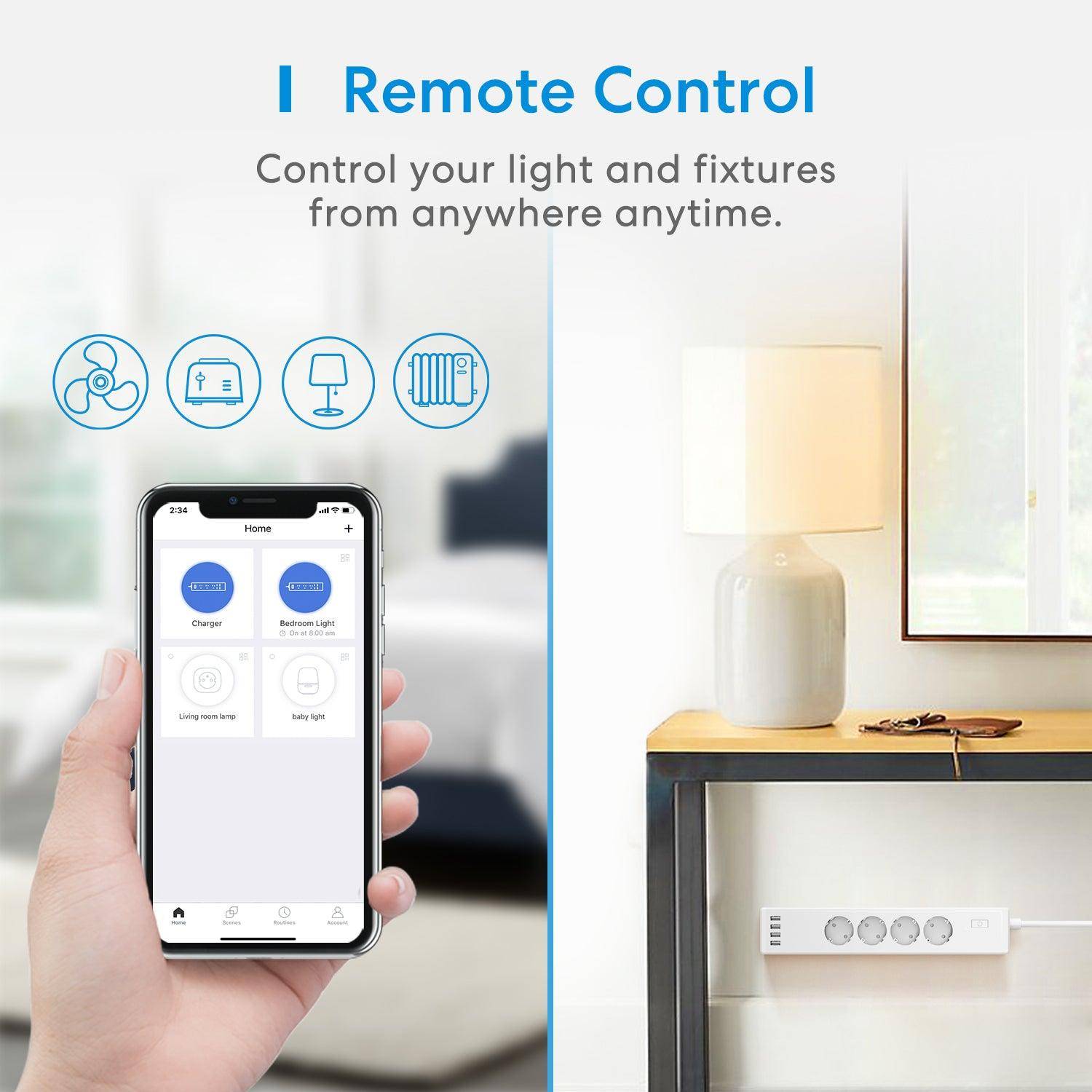 Meross Smart WiFi Steckdosenleiste: 4 Steckplätze und USB-Ports für flexible Smart-Home Steuerung