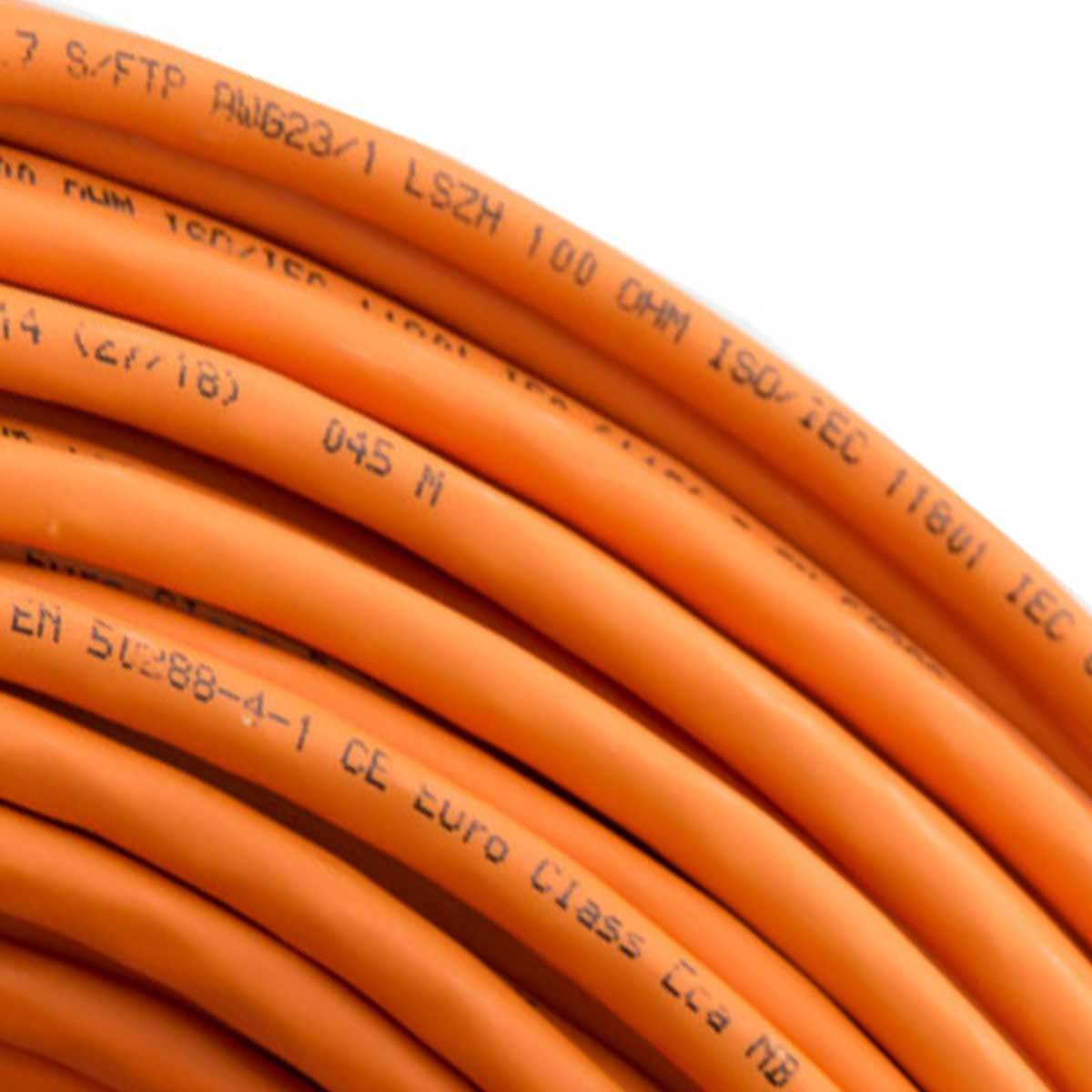 PremiumX 500 meter CAT 7 Netzwerkkabel Simplex LAN-Kabel Ethernet S/FTP PiMF Eca Cat7 Verlegekabel Cat.7 Entmanteler