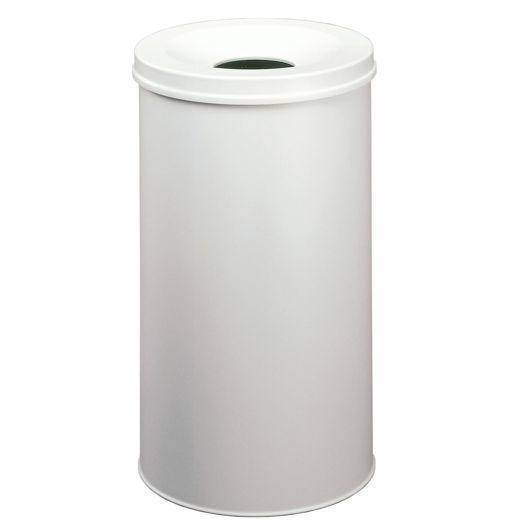 Papierkorb 'Safe', Durable, Stahl, grau, 30 Liter, selbstverlöschend mit Flammenlöschkopf