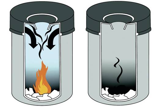 Papierkorb 'Safe', Durable, Stahl, grau, 30 Liter, selbstverlöschend mit Flammenlöschkopf