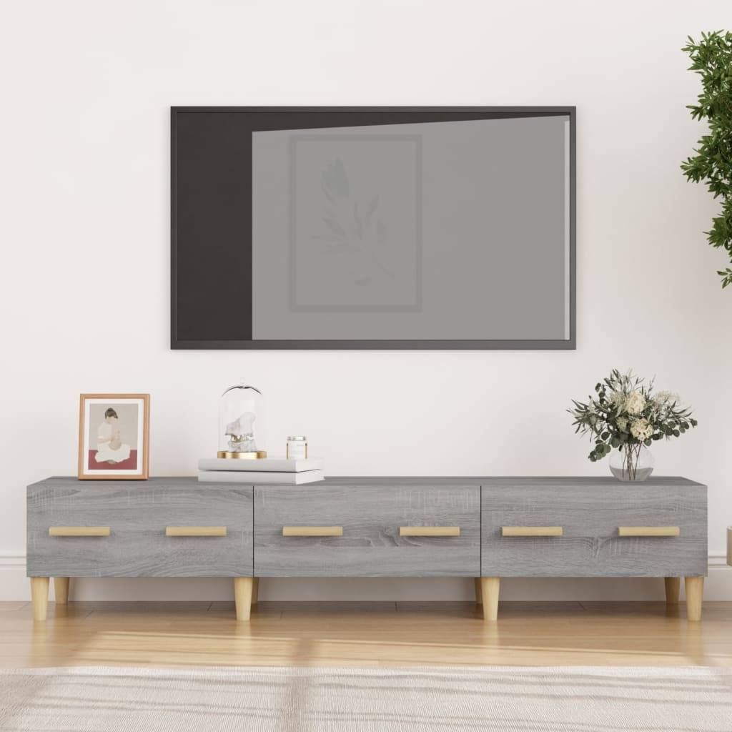 vidaXL TV-Schrank Grau Sonoma 150x34,5x30 cm Holzwerkstoff
