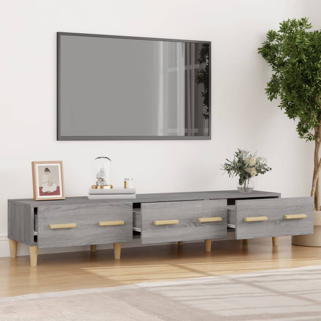 vidaXL TV-Schrank Grau Sonoma 150x34,5x30 cm Holzwerkstoff