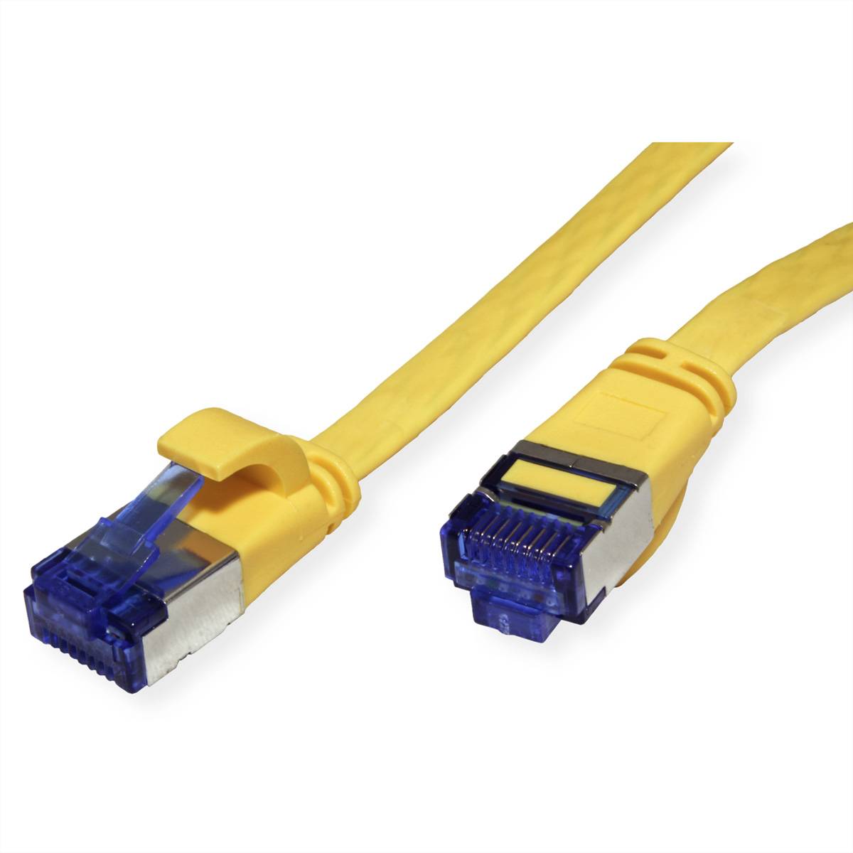 VALUE Patchkabel Kat.6A (Class EA) FTP, extra-flach, gelb, 1,5 m