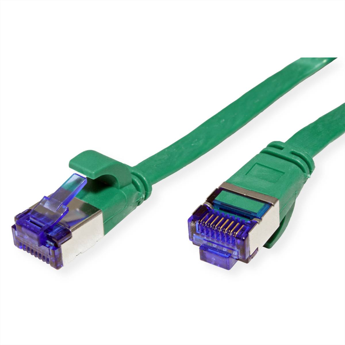 VALUE Patchkabel Kat.6A (Class EA) FTP, extra-flach, grün, 1 m
