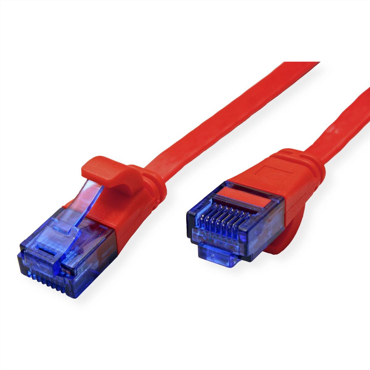 VALUE Patchkabel Kat.6A (Class EA) UTP, extra-flach, rot, 3 m
