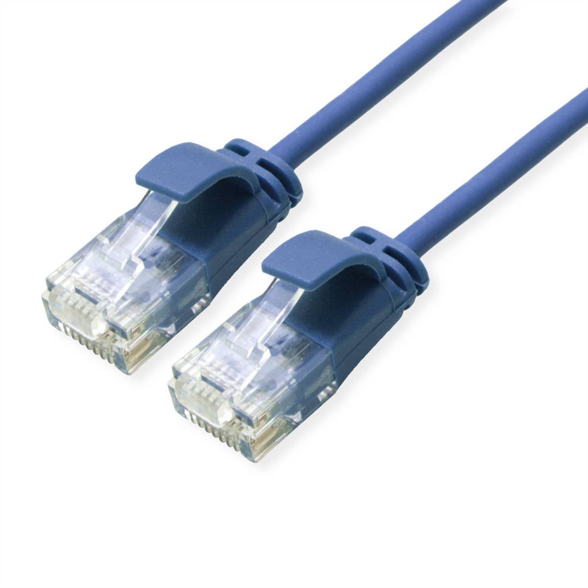 ROLINE GREEN UTP Patchkabel Kat.6A (Class EA), LSOH, slim, blau, 1 m